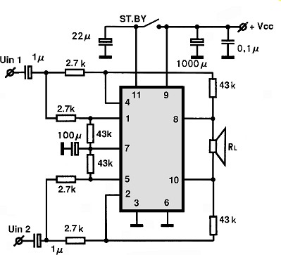 L2750 BTL circuito eletronico